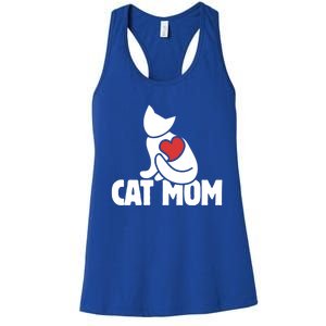 Cat Mom Gift Cats Moms Great Gift Cute Cat Mom Gift Women's Racerback Tank