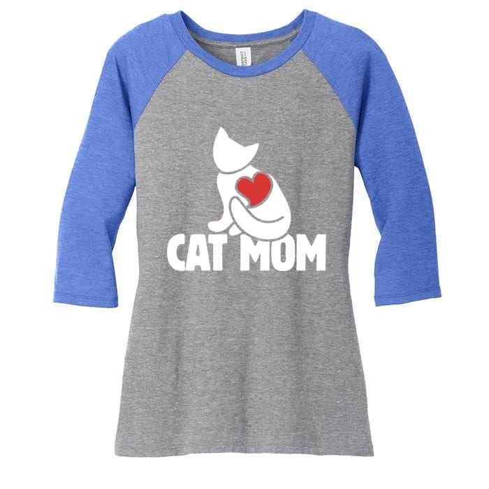 Cat Mom Gift Cats Moms Great Gift Cute Cat Mom Gift Women's Tri-Blend 3/4-Sleeve Raglan Shirt