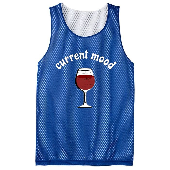 Current Mood Glass Of Red Wine Weekend Vibes Meaningful Gift Mesh Reversible Basketball Jersey Tank