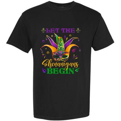 Cute Mardi Gras Mask Let The Shenanigans Begin Garment-Dyed Heavyweight T-Shirt