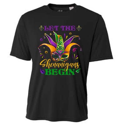 Cute Mardi Gras Mask Let The Shenanigans Begin Cooling Performance Crew T-Shirt