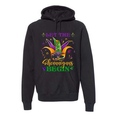 Cute Mardi Gras Mask Let The Shenanigans Begin Premium Hoodie