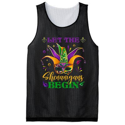 Cute Mardi Gras Mask Let The Shenanigans Begin Mesh Reversible Basketball Jersey Tank