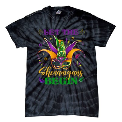 Cute Mardi Gras Mask Let The Shenanigans Begin Tie-Dye T-Shirt