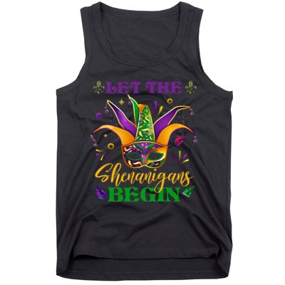 Cute Mardi Gras Mask Let The Shenanigans Begin Tank Top