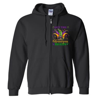 Cute Mardi Gras Mask Let The Shenanigans Begin Full Zip Hoodie