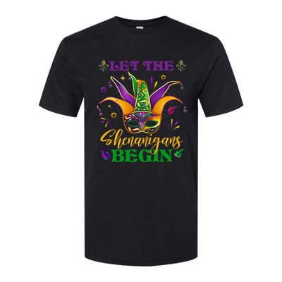 Cute Mardi Gras Mask Let The Shenanigans Begin Softstyle CVC T-Shirt