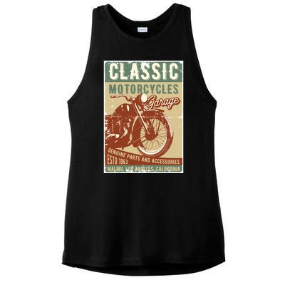 Classic Motorcycles Garage Ladies PosiCharge Tri-Blend Wicking Tank