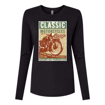 Classic Motorcycles Garage Womens Cotton Relaxed Long Sleeve T-Shirt