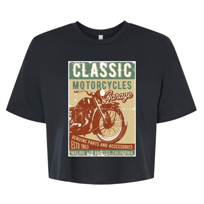 Classic Motorcycles Garage Bella+Canvas Jersey Crop Tee