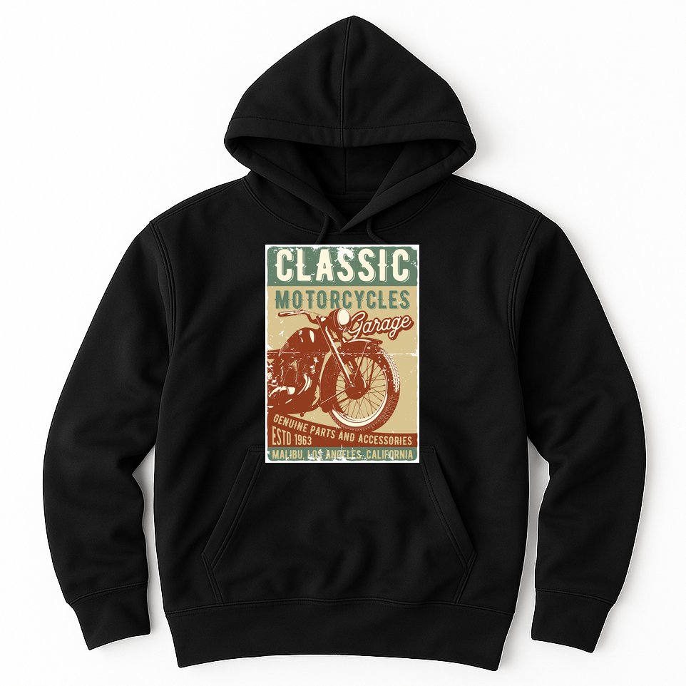 Classic Motorcycles Garage Hoodie
