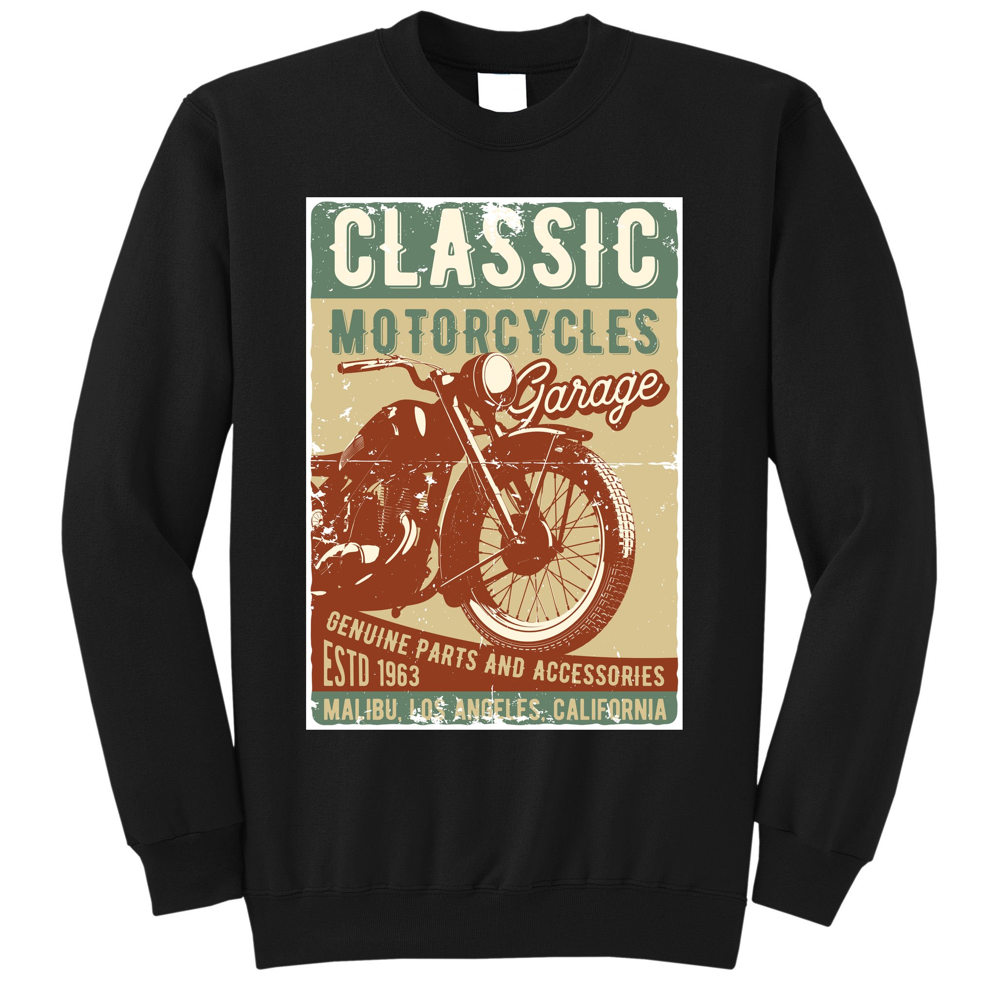 Classic Motorcycles Garage Sweatshirt