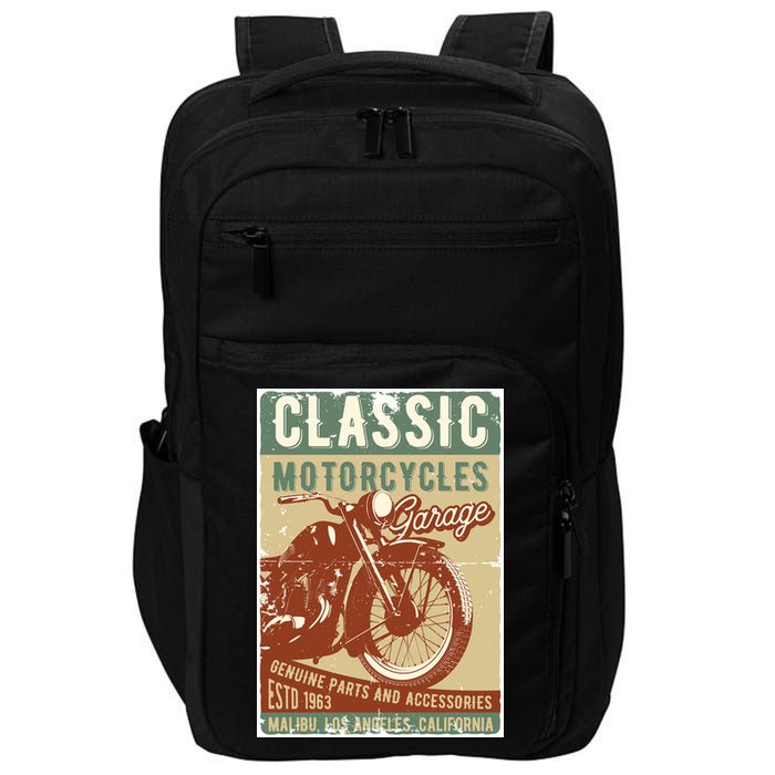 Classic Motorcycles Garage Impact Tech Backpack