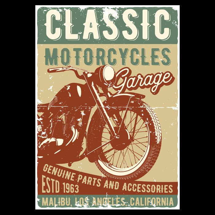 Classic Motorcycles Garage Impact Tech Backpack