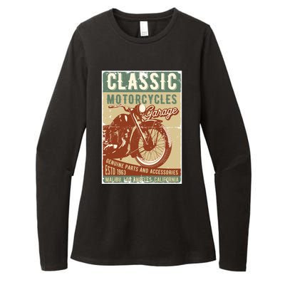 Classic Motorcycles Garage Womens CVC Long Sleeve Shirt