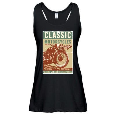 Classic Motorcycles Garage Ladies Essential Flowy Tank