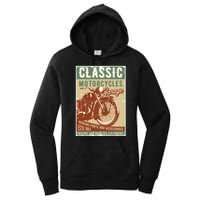 Classic Motorcycles Garage Women's Pullover Hoodie