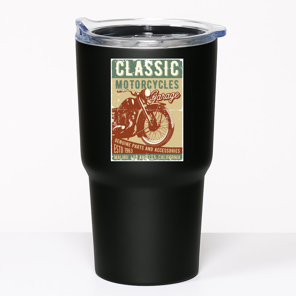 Classic Motorcycles Garage Tumbler