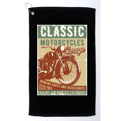 Classic Motorcycles Garage Golf Towel
