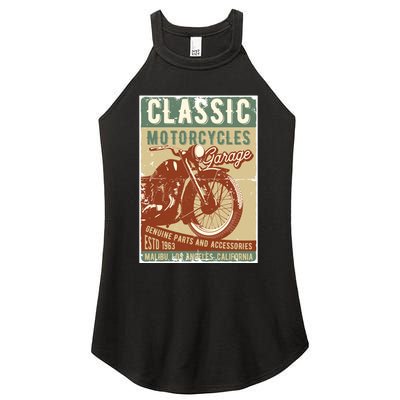 Classic Motorcycles Garage Women's Perfect Tri Rocker Tank