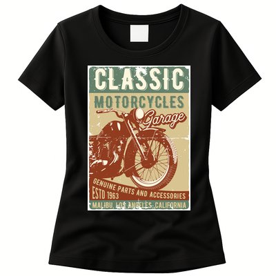 Classic Motorcycles Garage Womens T-Shirt