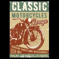 Classic Motorcycles Garage Zip Tote Bag
