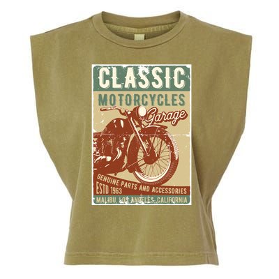 Classic Motorcycles Garage Garment-Dyed Women's Muscle Tee