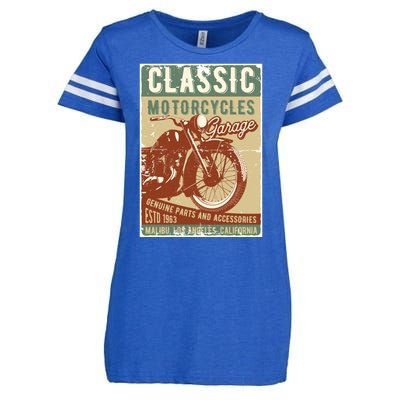 Classic Motorcycles Garage Enza Ladies Jersey Football T-Shirt