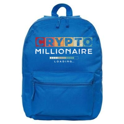 Crypto Millionaire Great Gift Vintage Bitcoin Crypto Gift 16 in Basic Backpack