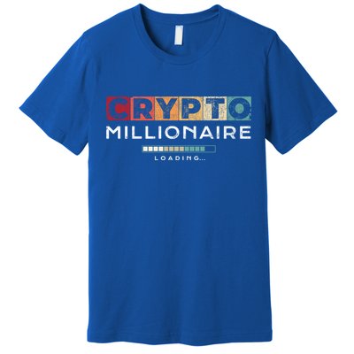 Crypto Millionaire Great Gift Vintage Bitcoin Crypto Gift Premium T-Shirt