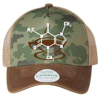 Caffeine Molecule Gift For Coffee Lovers And Science Nerds Meaningful Gift Legacy Tie Dye Trucker Hat