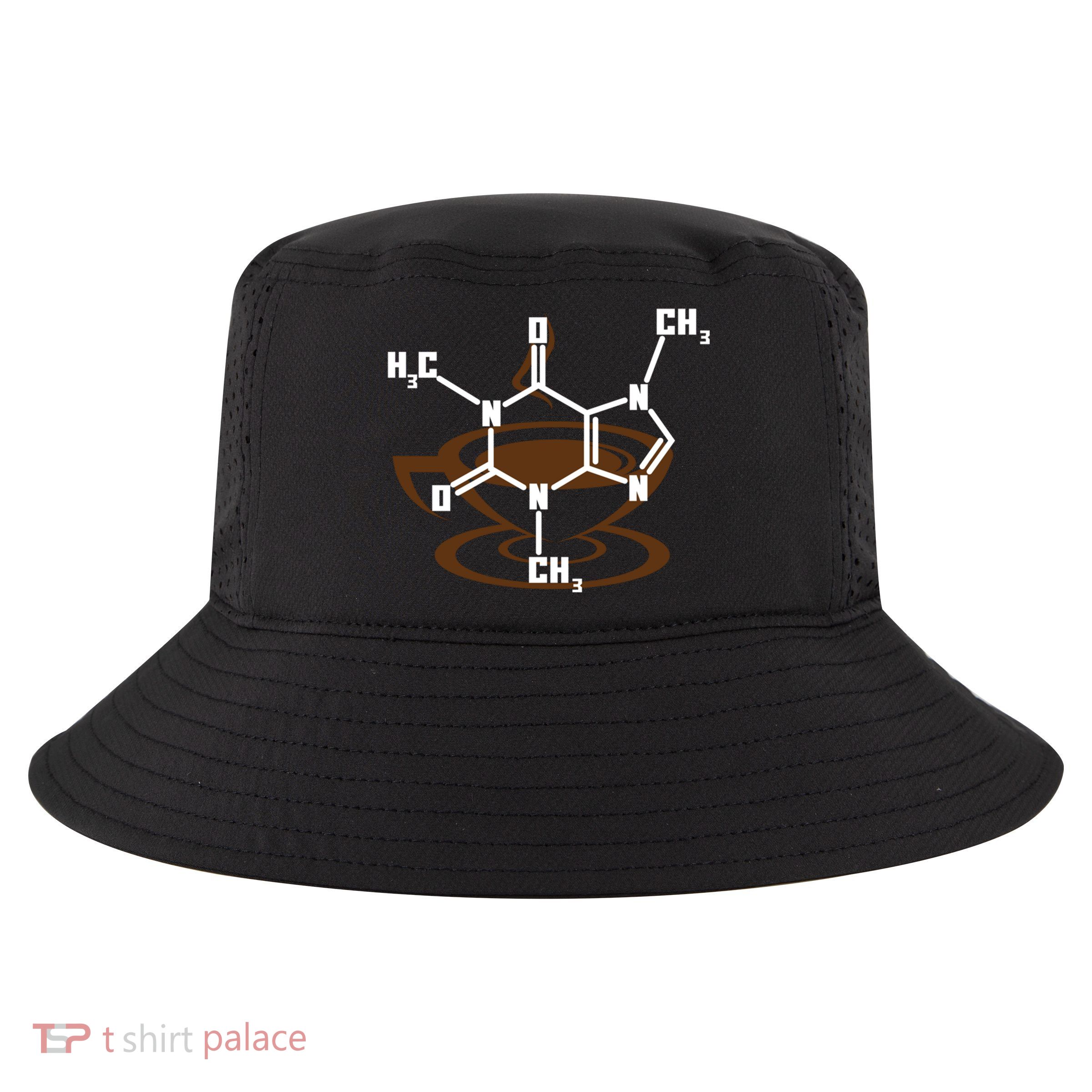 Caffeine Molecule Gift For Coffee Lovers And Science Nerds Meaningful Gift Cool Comfort Performance Bucket Hat