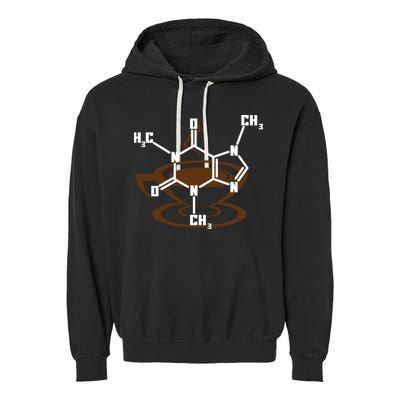 Caffeine Molecule Gift For Coffee Lovers And Science Nerds Meaningful Gift Garment-Dyed Fleece Hoodie