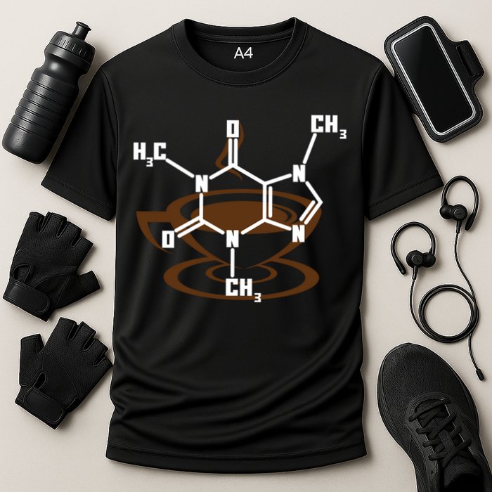 Caffeine Molecule Gift For Coffee Lovers And Science Nerds Meaningful Gift Performance Shirt