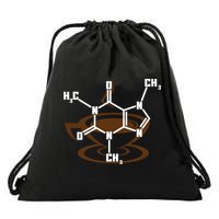 Caffeine Molecule Gift For Coffee Lovers And Science Nerds Meaningful Gift Drawstring Bag