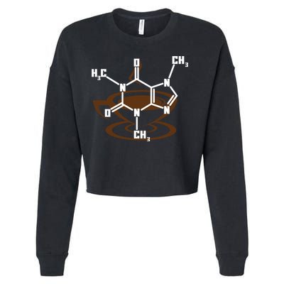Caffeine Molecule Gift For Coffee Lovers And Science Nerds Meaningful Gift Cropped Pullover Crew
