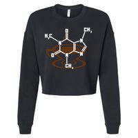 Caffeine Molecule Gift For Coffee Lovers And Science Nerds Meaningful Gift Cropped Pullover Crew