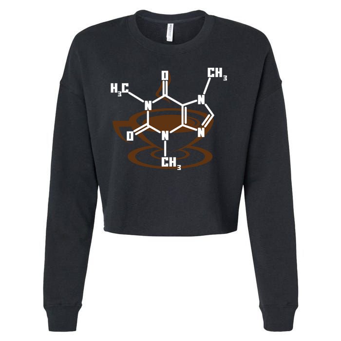 Caffeine Molecule Gift For Coffee Lovers And Science Nerds Meaningful Gift Cropped Pullover Crew