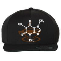 Caffeine Molecule Gift For Coffee Lovers And Science Nerds Meaningful Gift Wool Snapback Cap