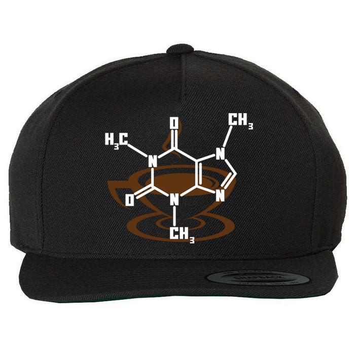 Caffeine Molecule Gift For Coffee Lovers And Science Nerds Meaningful Gift Wool Snapback Cap