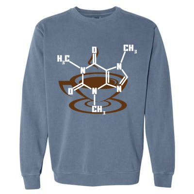 Caffeine Molecule Gift For Coffee Lovers And Science Nerds Meaningful Gift Garment-Dyed Sweatshirt