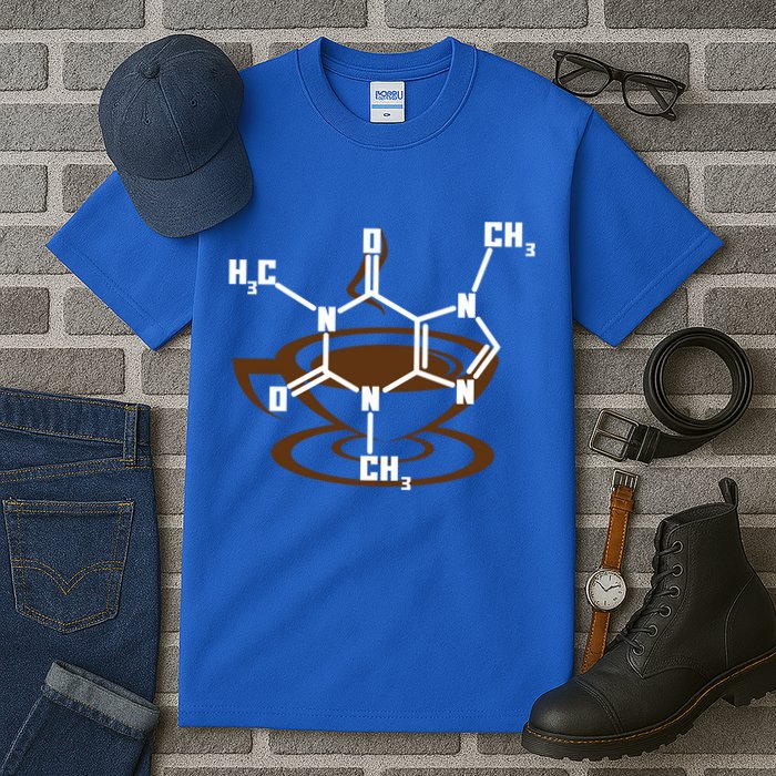 Caffeine Molecule Gift For Coffee Lovers And Science Nerds Meaningful Gift Tall T-Shirt