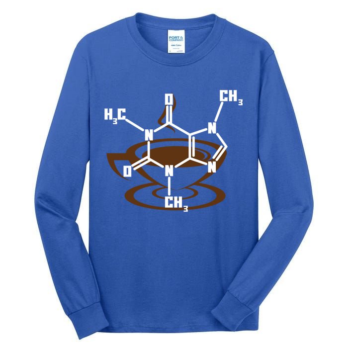 Caffeine Molecule Gift For Coffee Lovers And Science Nerds Meaningful Gift Tall Long Sleeve T-Shirt