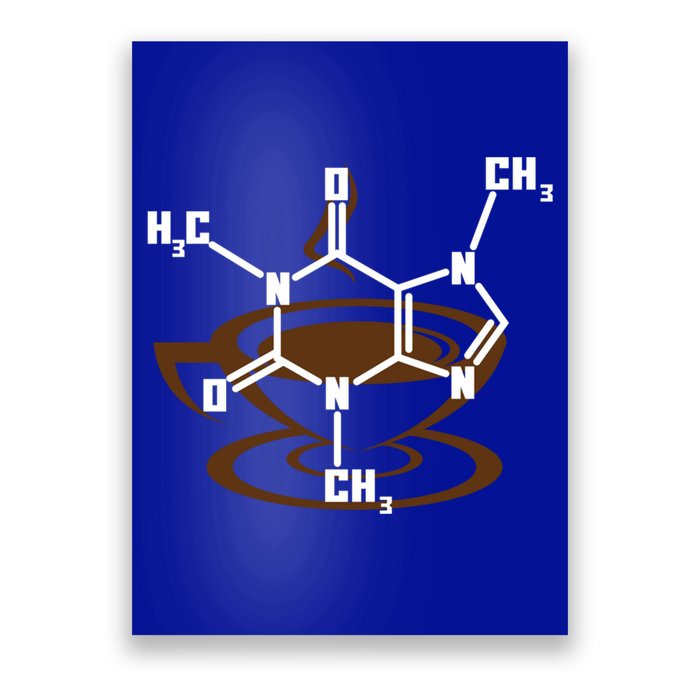 Caffeine Molecule Gift For Coffee Lovers And Science Nerds Meaningful Gift Poster