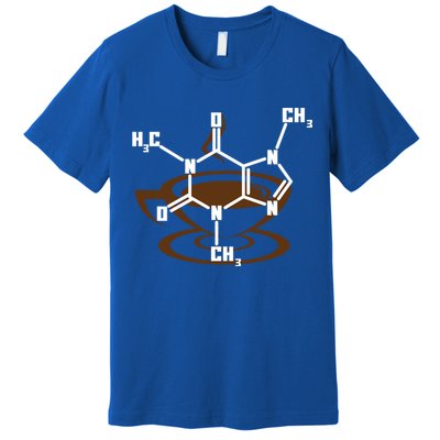 Caffeine Molecule Gift For Coffee Lovers And Science Nerds Meaningful Gift Premium T-Shirt