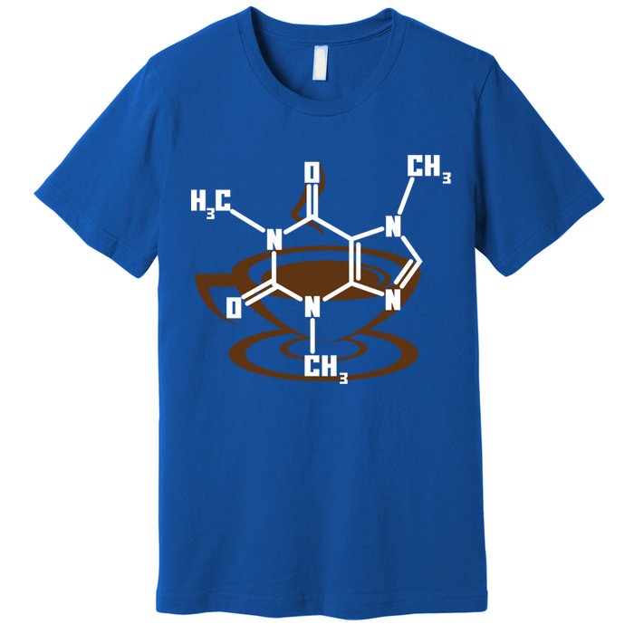 Caffeine Molecule Gift For Coffee Lovers And Science Nerds Meaningful Gift Premium T-Shirt