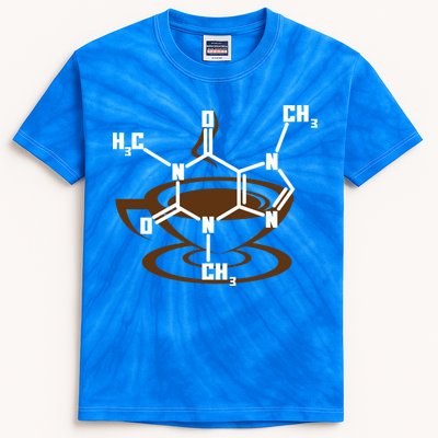 Caffeine Molecule Gift For Coffee Lovers And Science Nerds Meaningful Gift Kids Tie-Dye T-Shirt