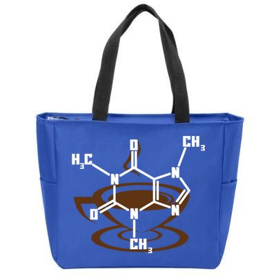Caffeine Molecule Gift For Coffee Lovers And Science Nerds Meaningful Gift Zip Tote Bag