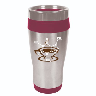 Caffeine Molecule Gift For Coffee Lovers And Science Nerds Meaningful Gift 16oz Travel Tumbler