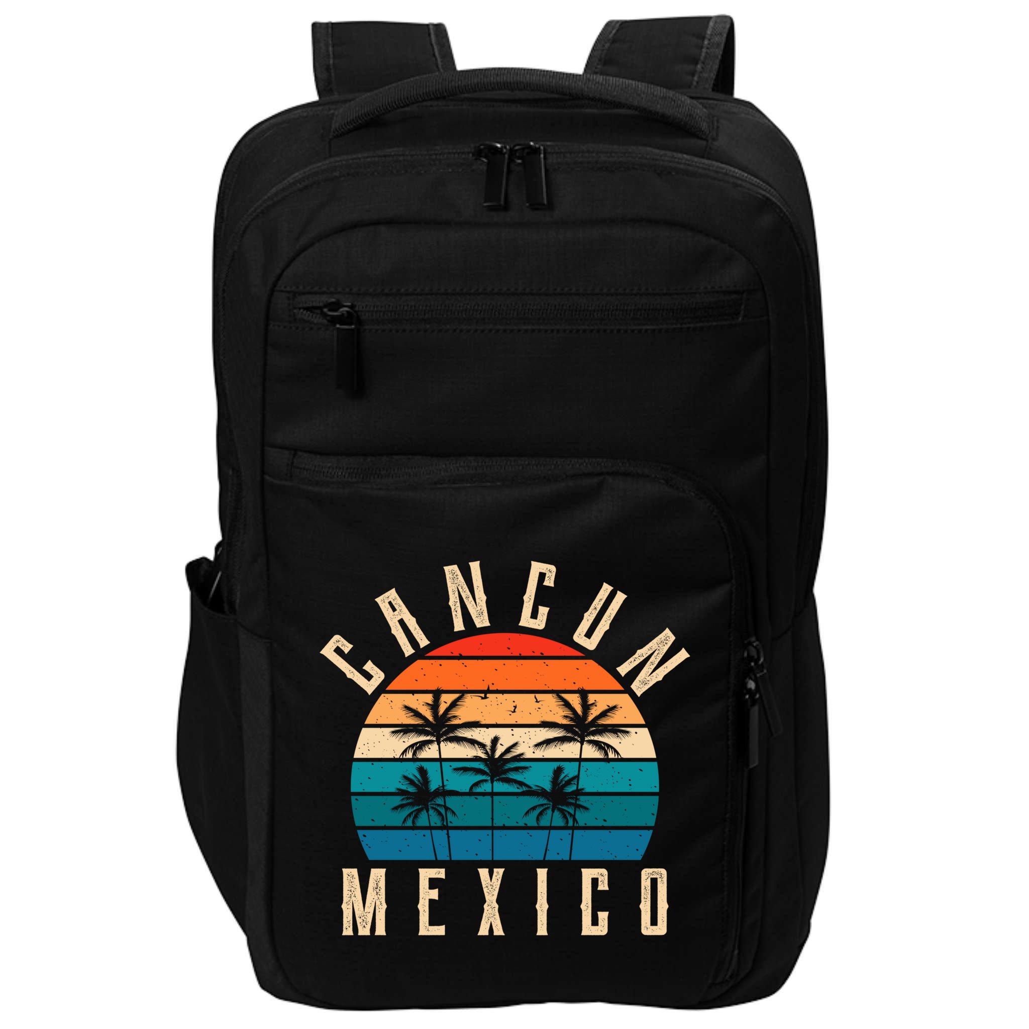 Cancun Mexico Gift Retro Beach Souvenir Cancun Gift Cancun Meaningful Gift Impact Tech Backpack